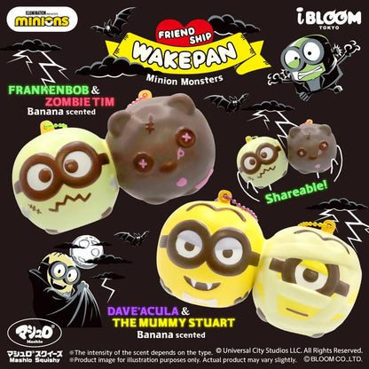Minions x I-Bloom WakePan Halloween Share Bread Chigiri Squishy