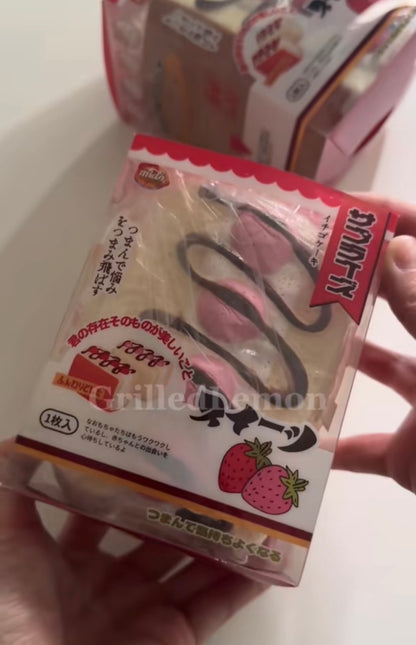Thick Fluffy Strawberry Chocolate Sandwich Squishy