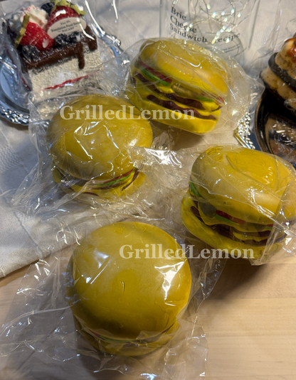 NIC Inspired Realistic Thick Double Cheeseburger Squishy