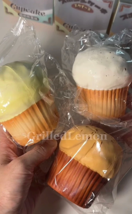 3 Flavours! Round Paper Icing Cupcake Squishy