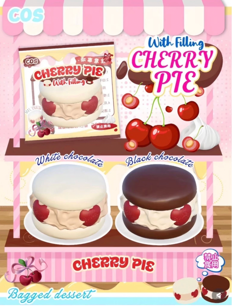 2 Colours! Jumbo Strawberry Cream Macaroon Squishy