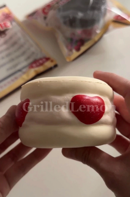 2 Colours! Jumbo Strawberry Cream Macaroon Squishy