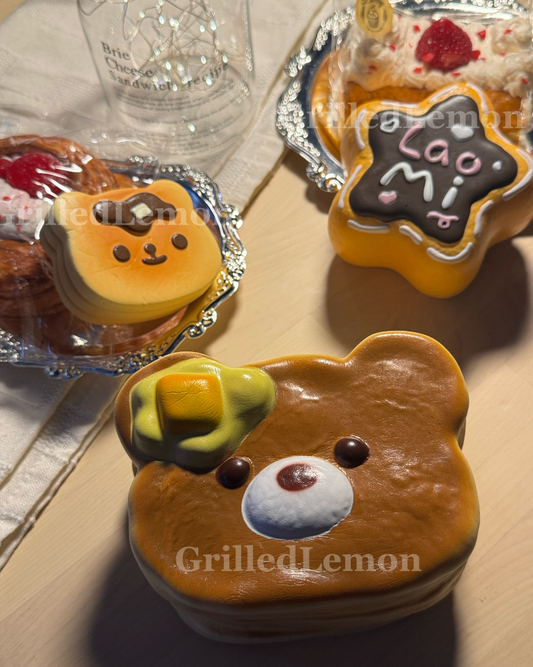 Jumbo Realistic Bartholomew Bear Butter Pancake Squishy