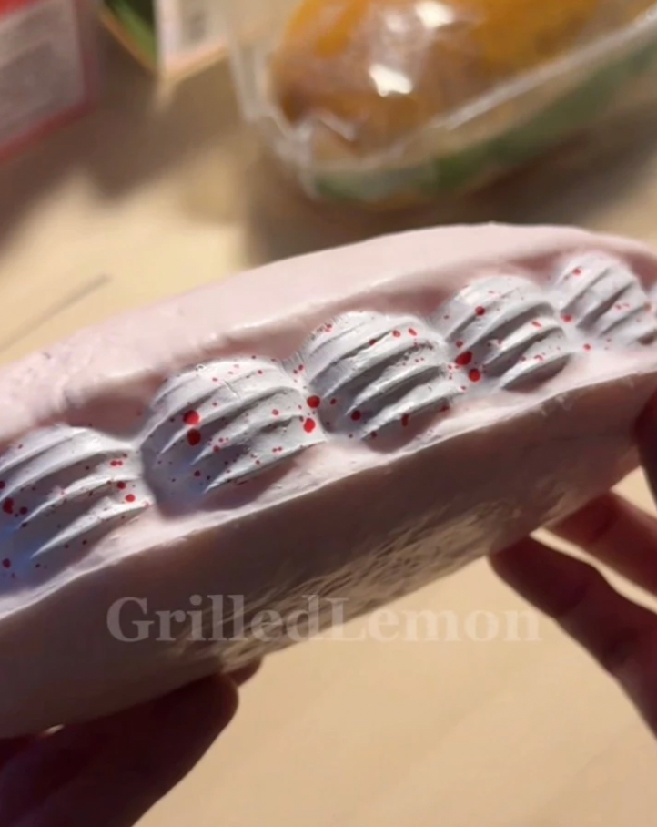Pink Strawberry Cream Filled Bread Bun Squishy