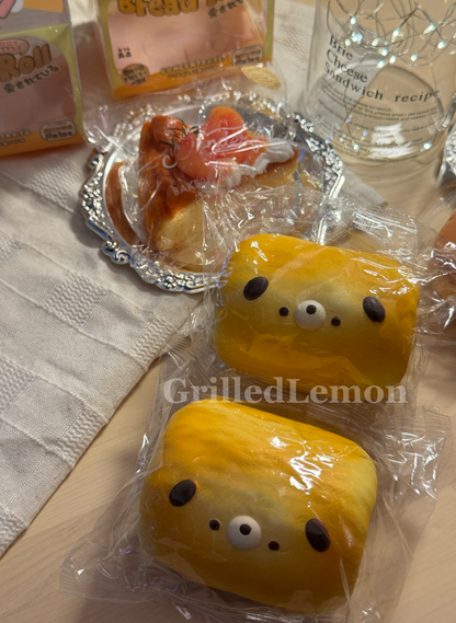 Fluffy Cute Realistic Puppy Mascot Bread Roll Squishy