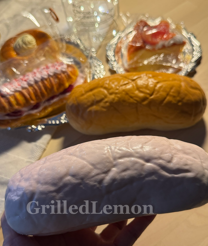 2 Flavours! Fluffy Realistic Sausage Bread Roll Squishy