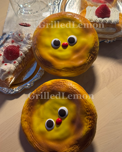 Jumbo Realistic RedNose Creamy Egg Tart Squishy