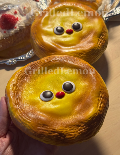 Jumbo Realistic RedNose Creamy Egg Tart Squishy