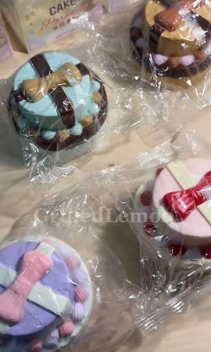 4 Colours! Slow Rising Soft Cute Mini Tiered Birthday Cake Squishy