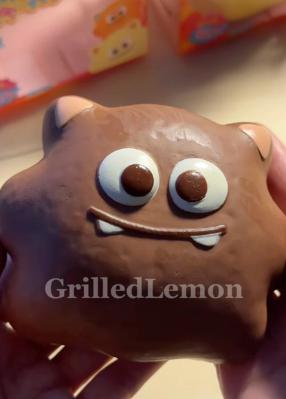 2 Flavours! Realistic Soft Fluffy Monster Mascot Fluffy Bread Squishy