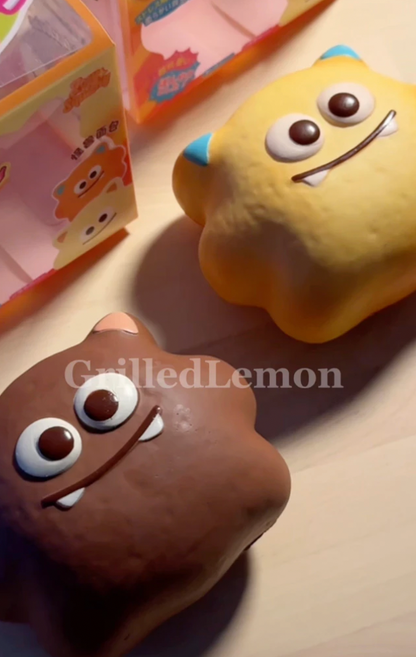 2 Flavours! Realistic Soft Fluffy Monster Mascot Fluffy Bread Squishy