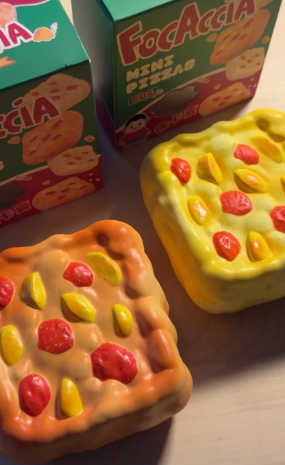 2 Colours! Fluffy Roasted Tomato Garlic Focaccia Bread Squishy