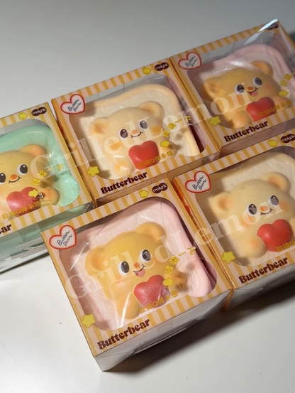 Molynk x Butterbear Squishy - ButterBear Heart Thick Toast Squishy