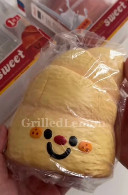 2 Colours! Jumbo Cute Butter Croissant Bread Squishy
