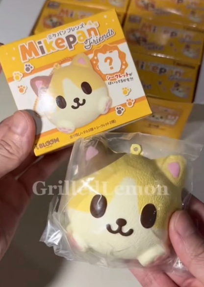 (Opened) I-Bloom Mike Pan Friends Cat Mascot Keychain Blindbox Squishy