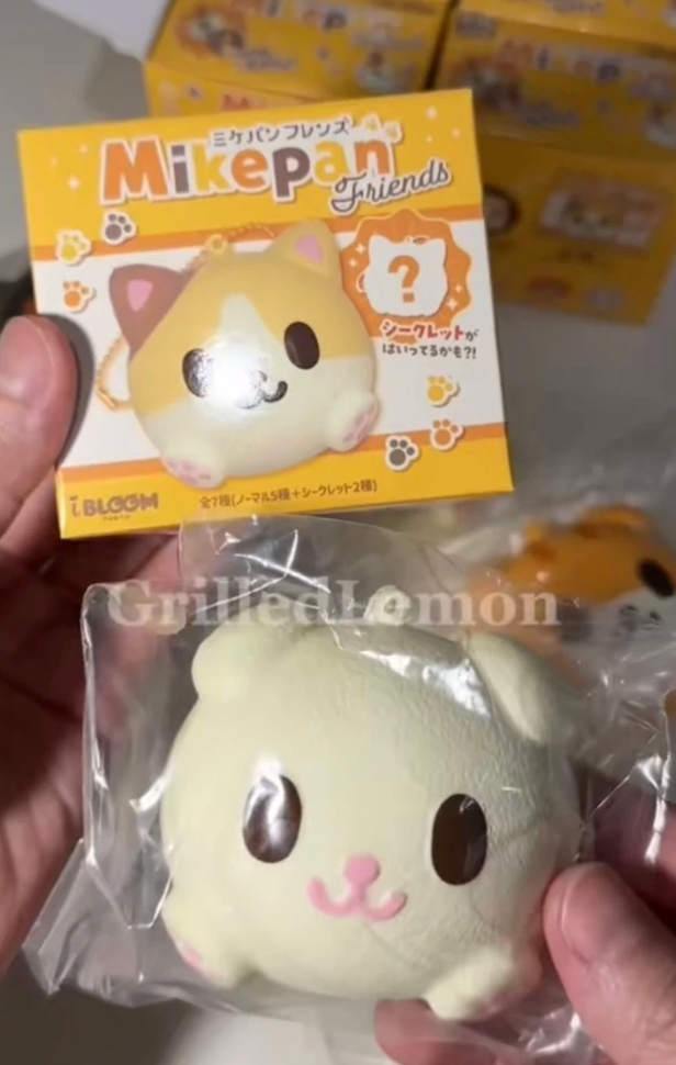 (Opened) I-Bloom Mike Pan Friends Cat Mascot Keychain Blindbox Squishy