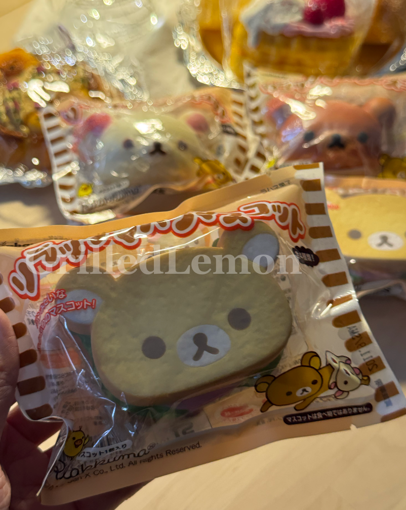 4 Designs! Vintage Rilakkuma Korilakkuma Sandwich & Bread Squishy