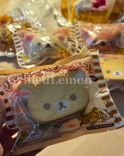4 Designs! Vintage Rilakkuma Korilakkuma Sandwich & Bread Squishy