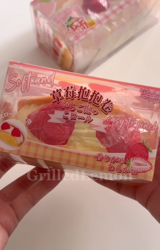 Strawberry Vanilla Whipped Cream Crepe Squishy