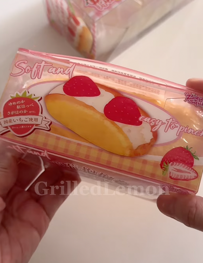 Strawberry Vanilla Whipped Cream Crepe Squishy