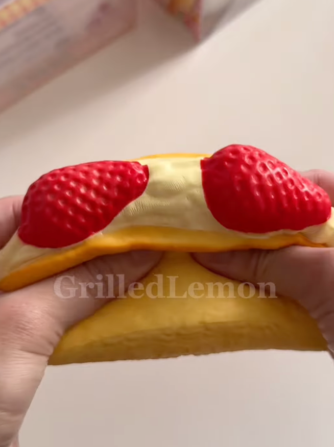 Strawberry Vanilla Whipped Cream Crepe Squishy