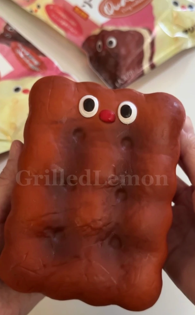 2 Flavours! Jumbo RedNose Chocolate Strawberry Cream Soda Biscuit Squishy