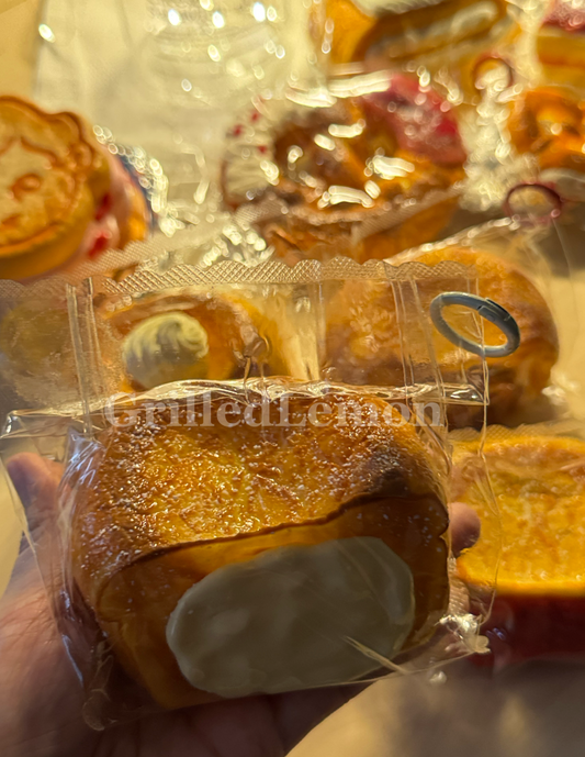 Jumbo Realistic Soft Custard Cream Tart Taba Squishy