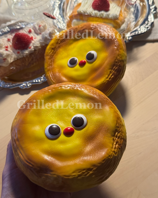 Jumbo Realistic RedNose Creamy Egg Tart Squishy