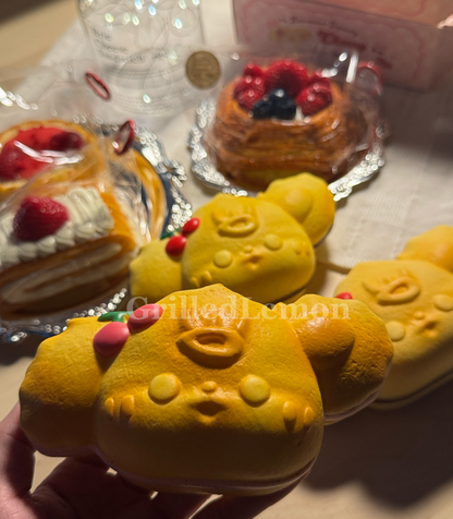 2 Flavours! Fluffy Realistic Cherry Cream Puppy Mascot Squishy