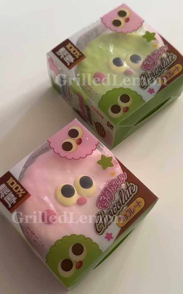 2 Colours! Pink Strawberry Matcha Bitten Chocolate Pie Squishy