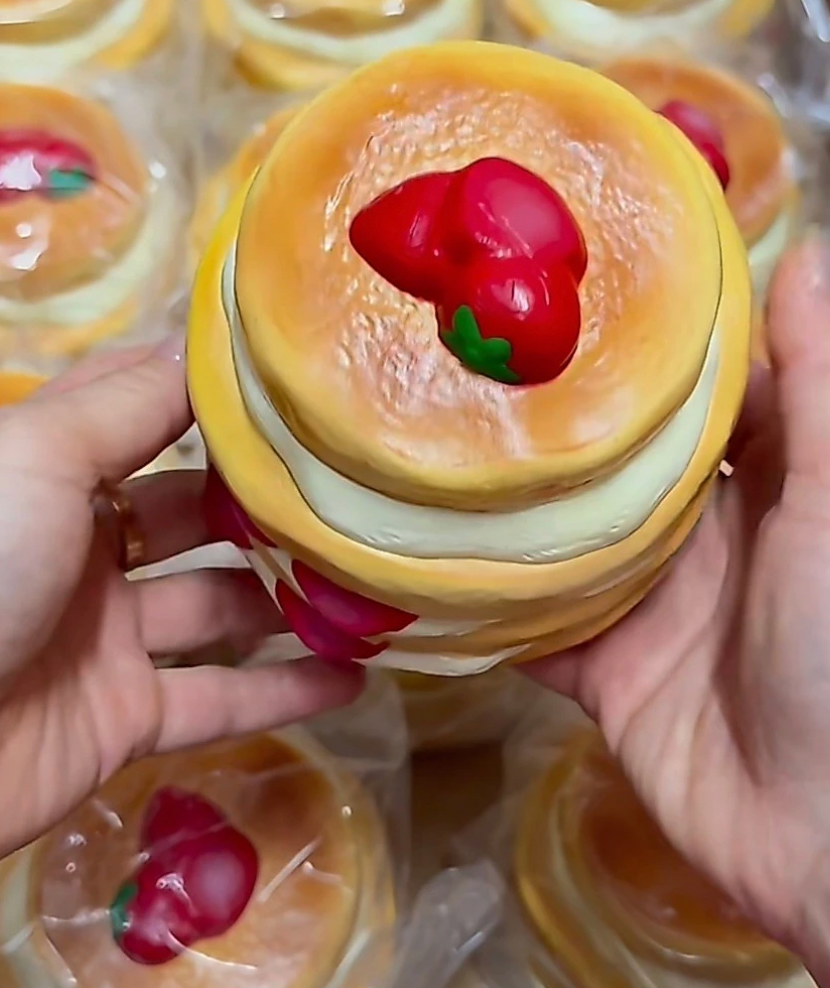 Jumbo Stacked Strawberry Pancake Tower Squishy