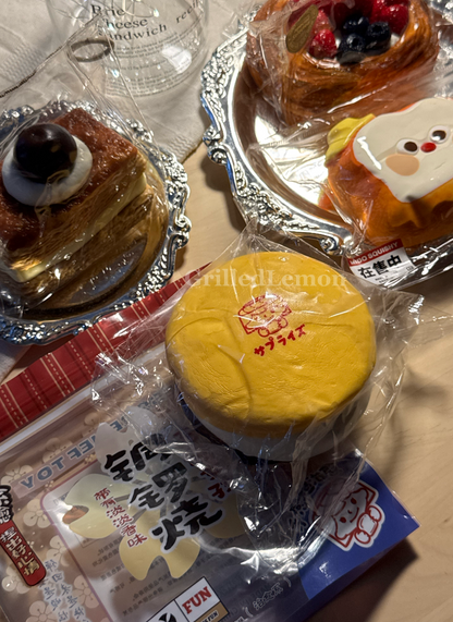 Fluffy Creamy Thick Girl Mascot Dorayaki Pancake Squishy