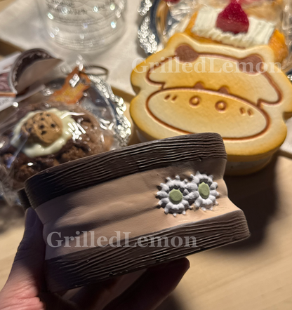 2 Flavours! Hokkaido Milk Chocolate Vanilla Cow Mascot Biscuit Squishy