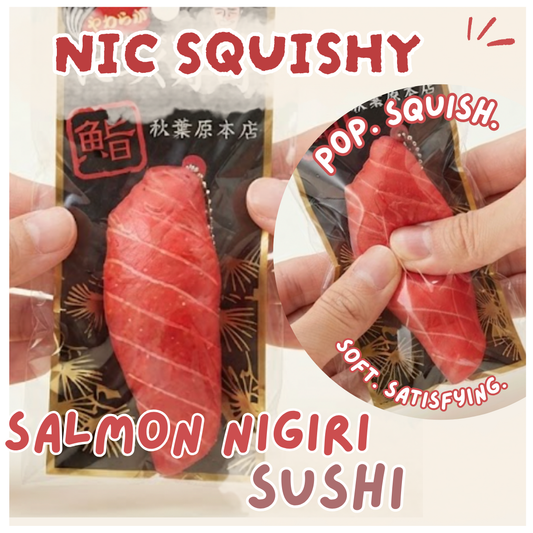 Vintage Salmon Nigiri Sushi Keychain Squishy