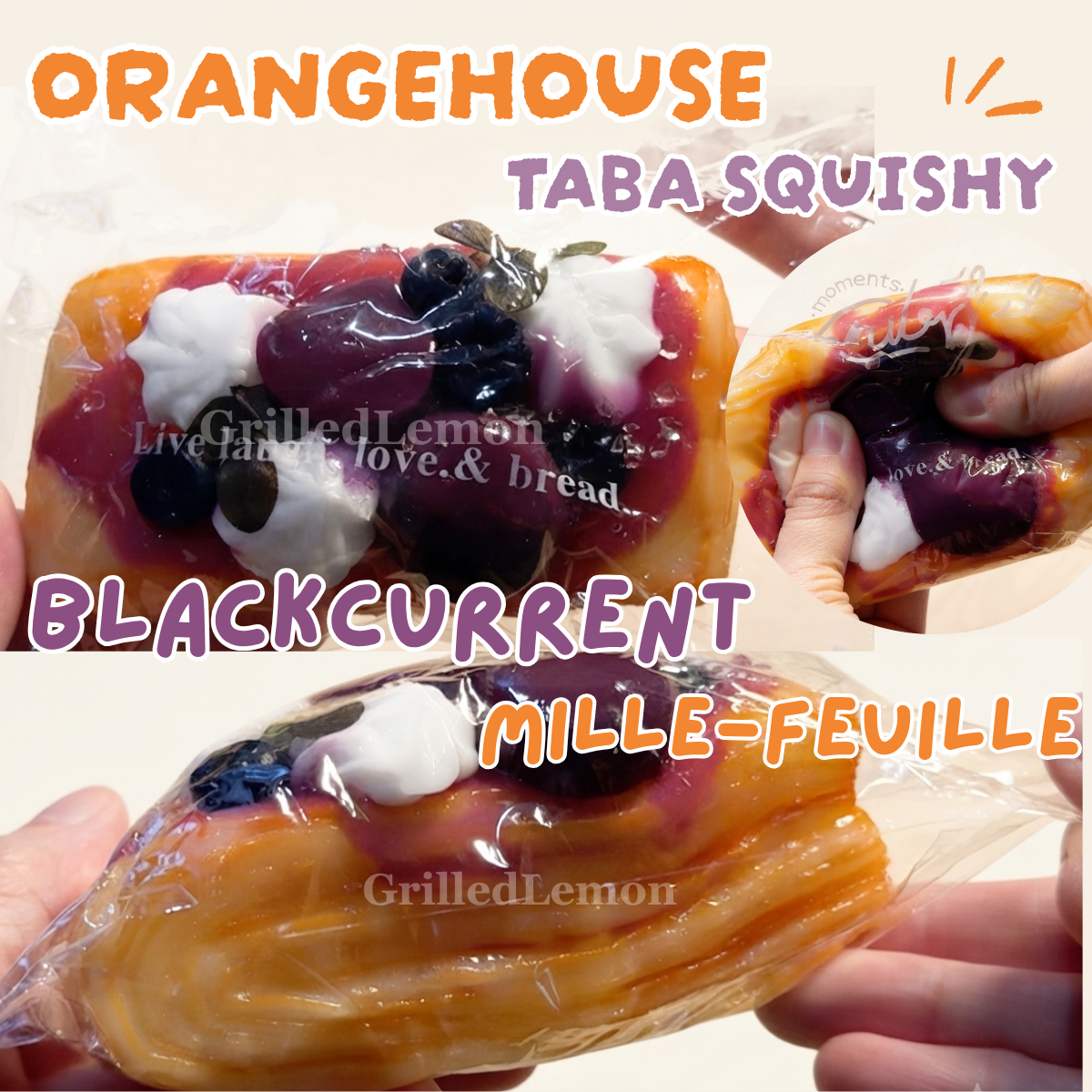 Blackcurrent Mille-Feuille Pastry Taba Squishy