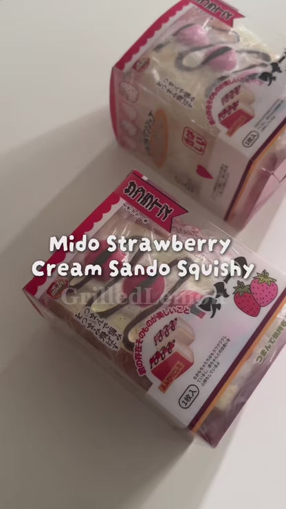 Thick Fluffy Strawberry Chocolate Sandwich Squishy
