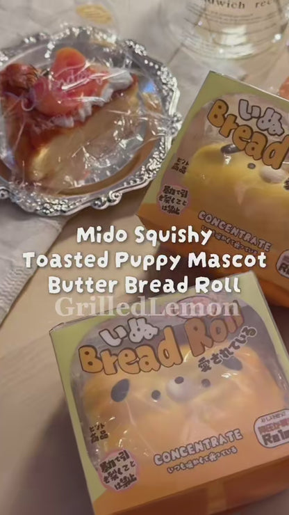 Fluffy Cute Realistic Puppy Mascot Bread Roll Squishy