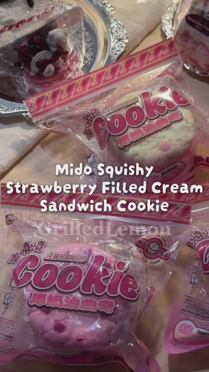 Strawberry Filled Sandwich Cookie Squishy