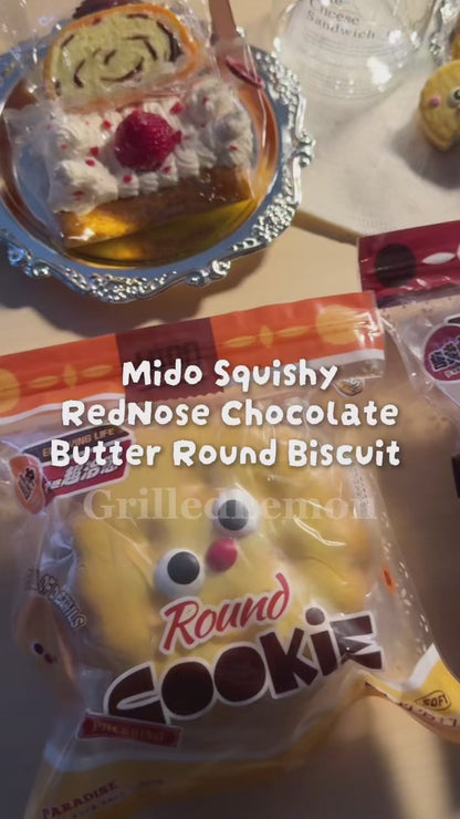 Jumbo Realistic RedNose Butter Chocolate Cookie Squishy