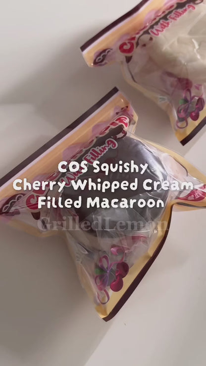 2 Colours! Jumbo Strawberry Cream Macaroon Squishy