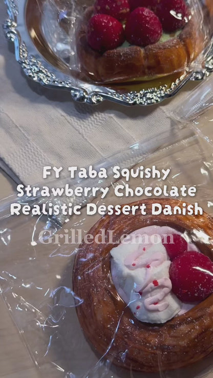 2 Flavours! Jumbo Realistic Jumbo Dessert Danish Taba Squishy