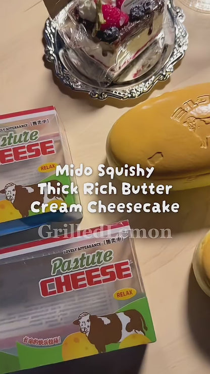 Thick Rich Butter Cream Cheesecake Oval Cake Squishy