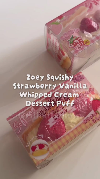 Strawberry Vanilla Whipped Cream Crepe Squishy