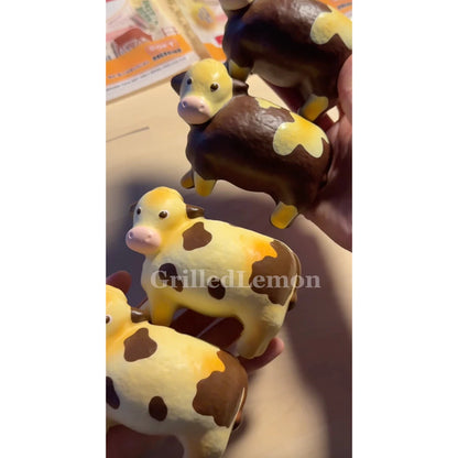 Set of 2 - Baked Cow Chocolate & Butter Bread Squishy