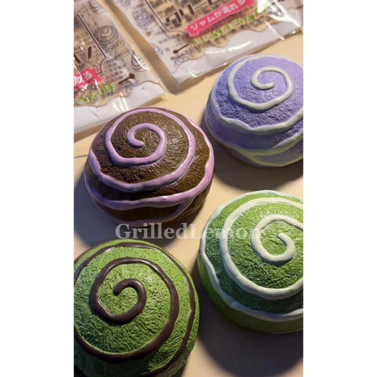 Chocolate Covered Sourdough Swirly Bread Bun Squishy