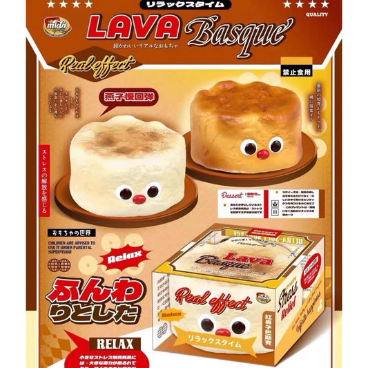 2 Colours! RedNose Baked Basque Round Cheesecake Squishy