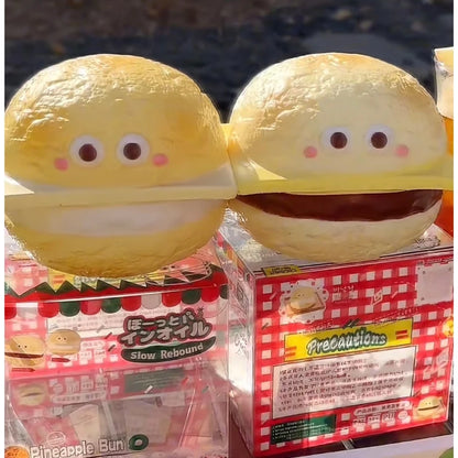 Jumbo Polo Melon Pineapple Butter Bun Bread Squishy Toy