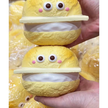 Jumbo Polo Melon Pineapple Butter Bun Bread Squishy Toy